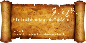 Fleischhacker Ádám névjegykártya